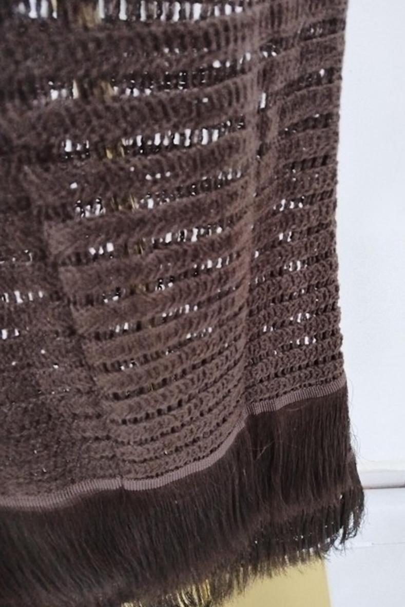 Knit Hollow-Out Fringe Skirt Vacation Set