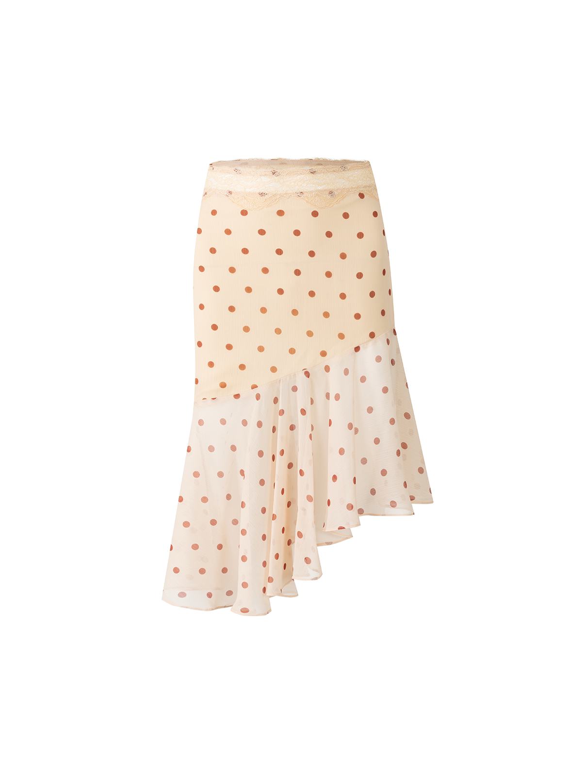 French Vintage Acetate V-Neck Cropped Top & Polka Dot Mermaid Dress Set