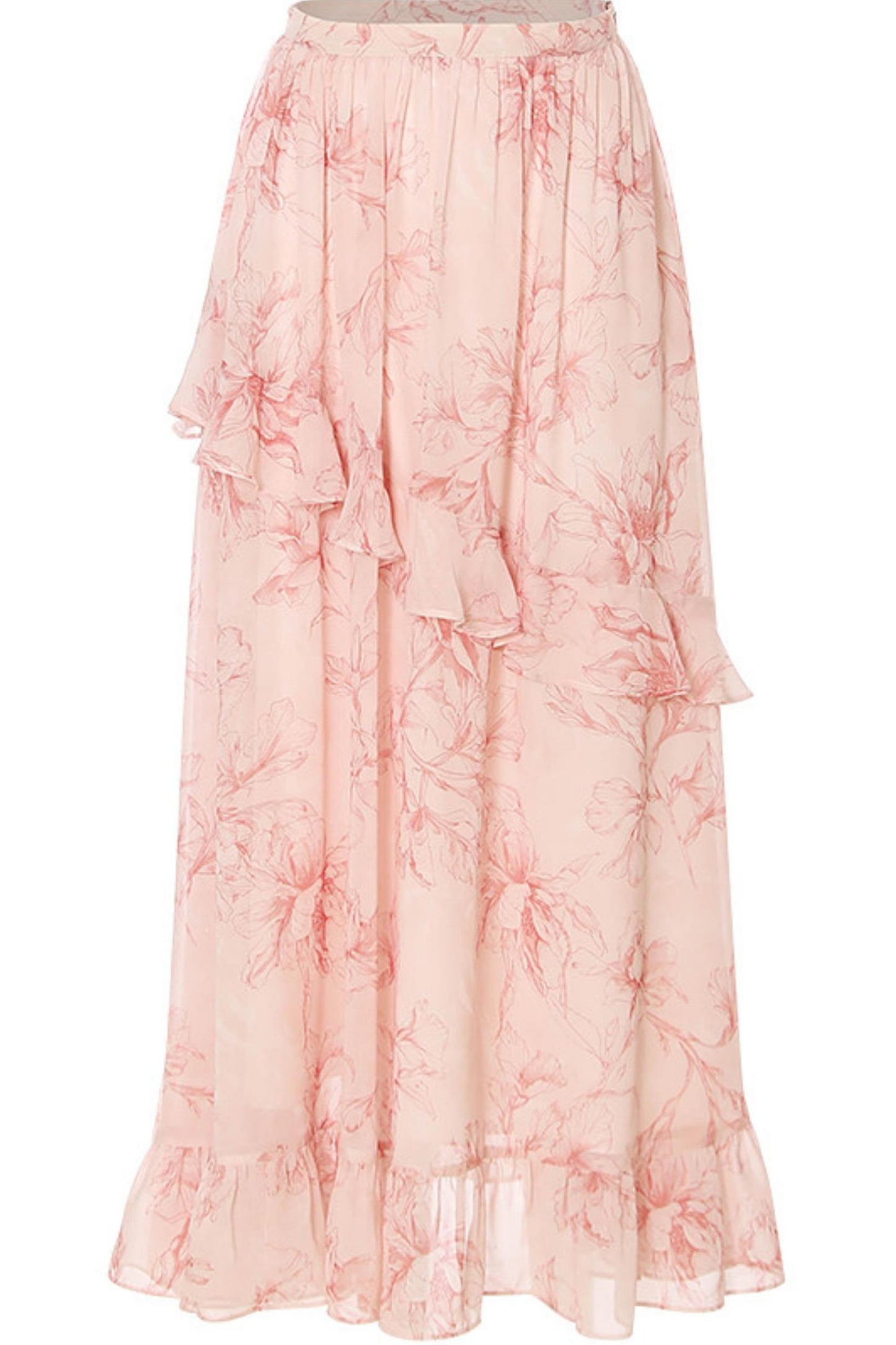 Camille French Retro Floral Chiffon 3-Piece Set