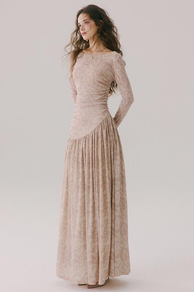 French Chanel-Style Knit Long Dress