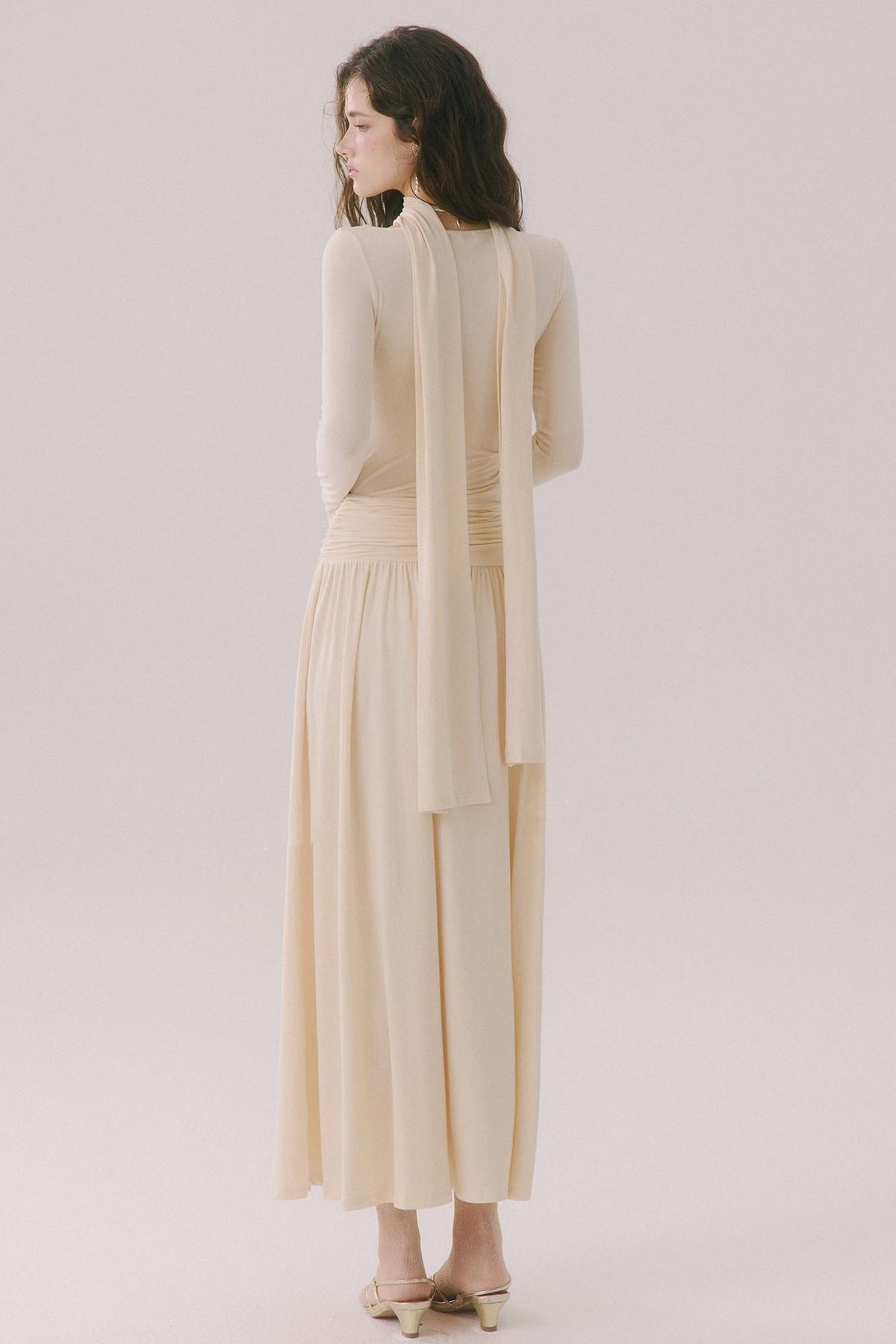 Castle Morning Light Lyocell French Knit Long Dress
