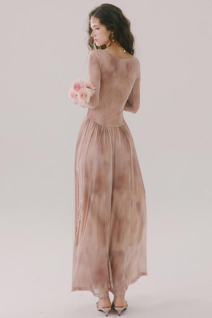 Duke's Flower Banquet French Square Neck Dress