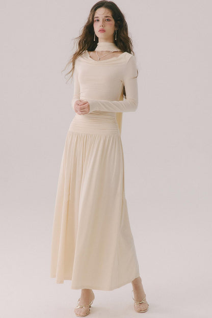 Castle Morning Light Lyocell French Knit Long Dress