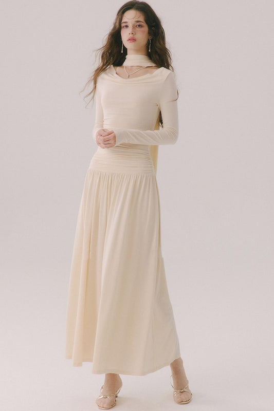 Castle Morning Light Lyocell French Knit Long Dress