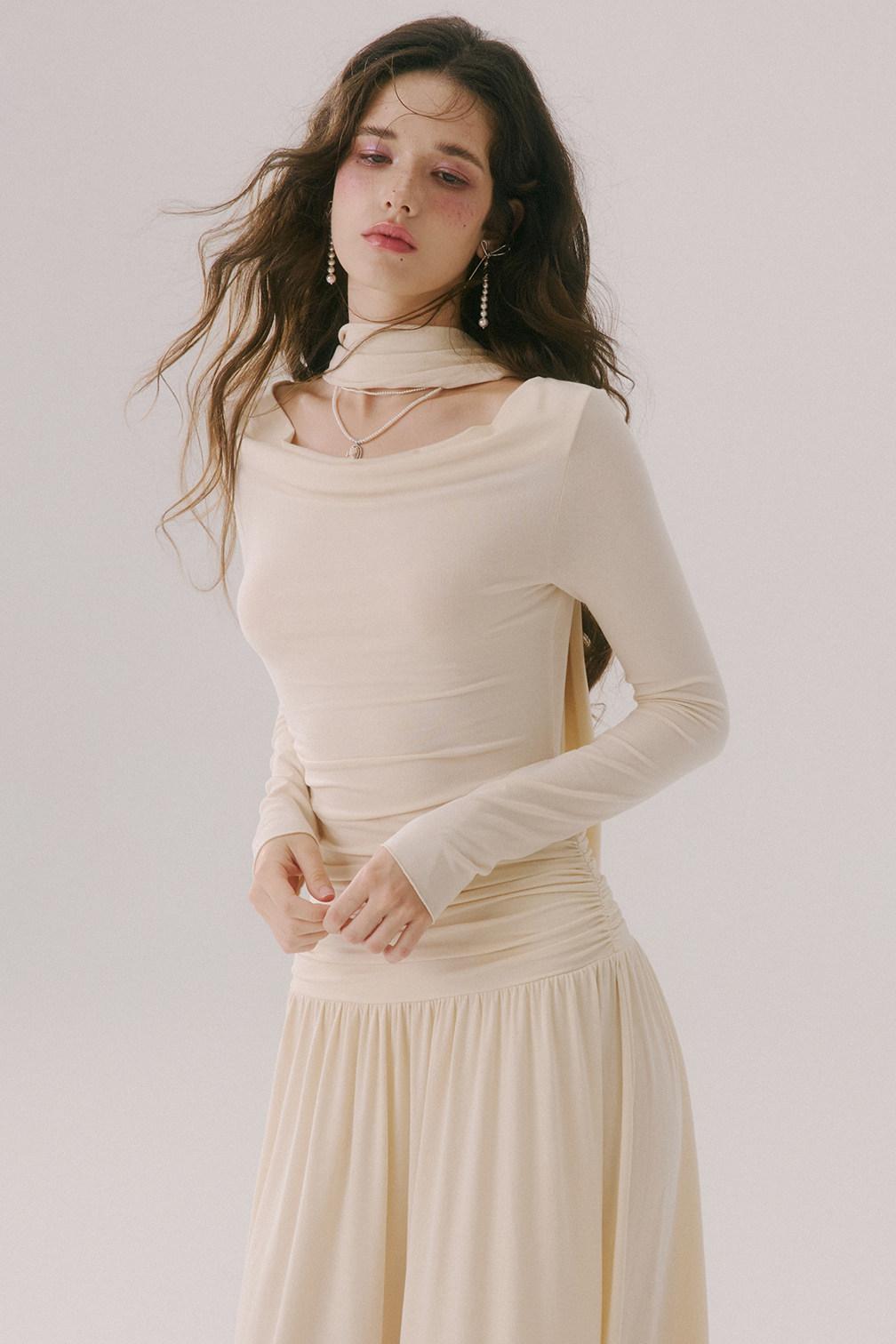 Castle Morning Light Lyocell French Knit Long Dress