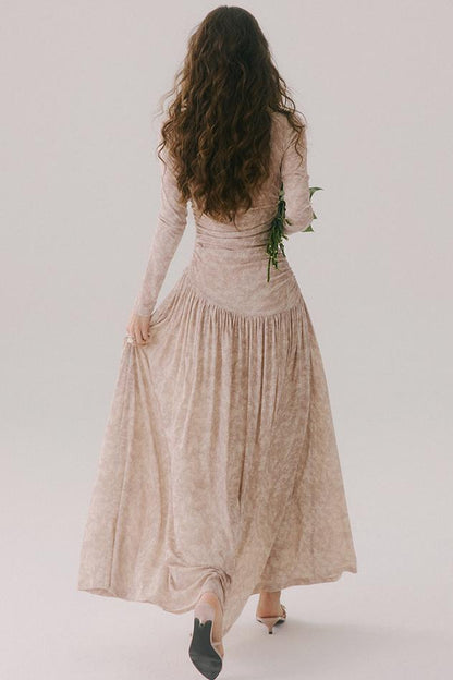 French Chanel-Style Knit Long Dress