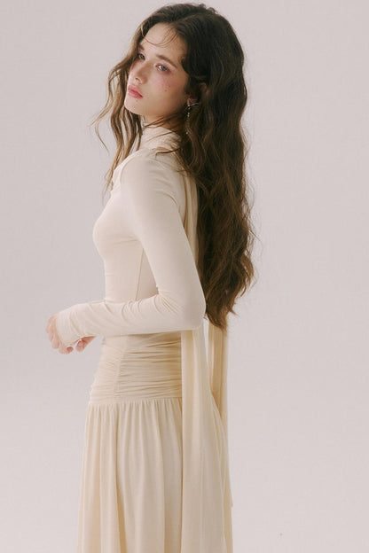 Castle Morning Light Lyocell French Knit Long Dress