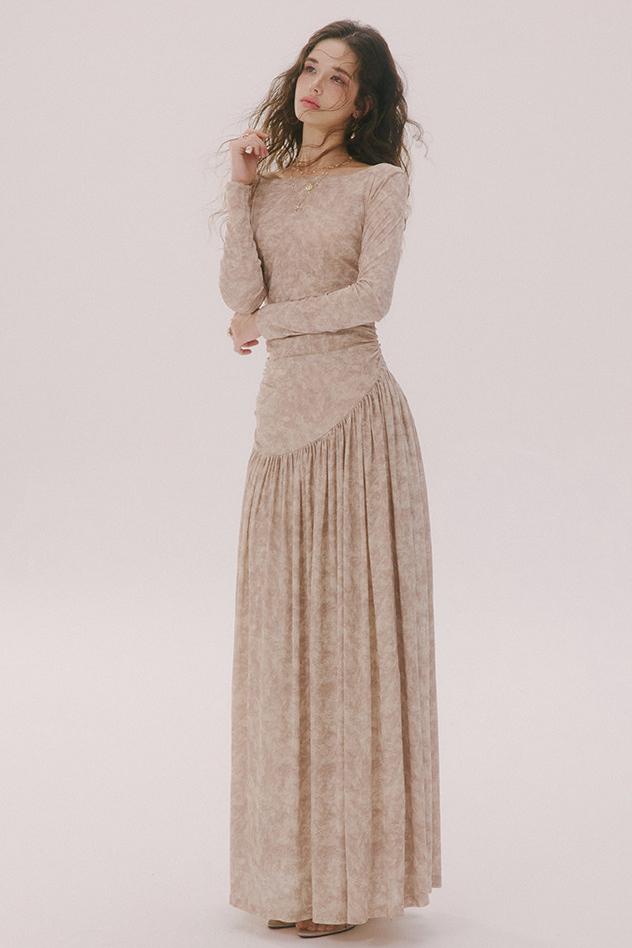 French Chanel-Style Knit Long Dress