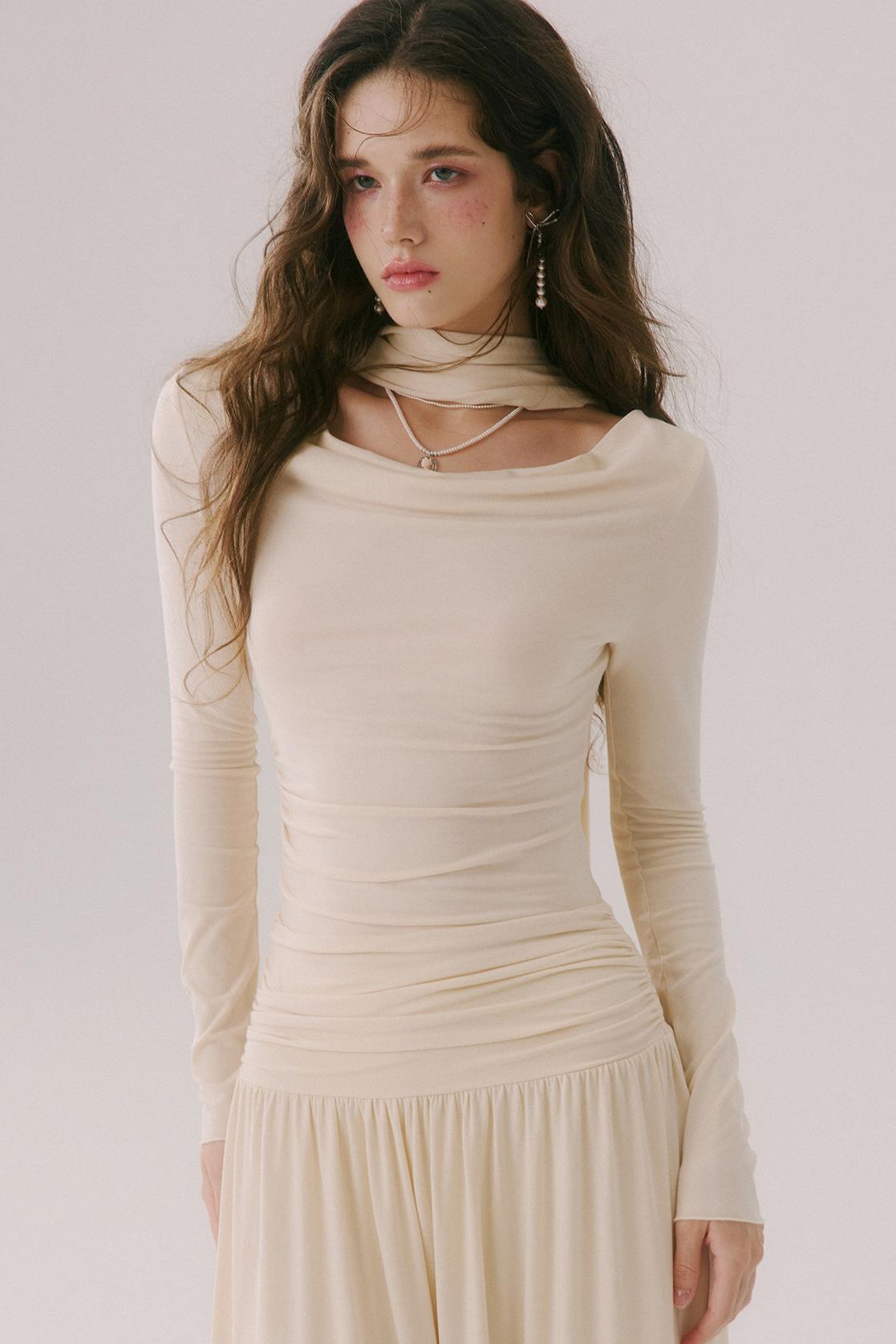 Castle Morning Light Lyocell French Knit Long Dress