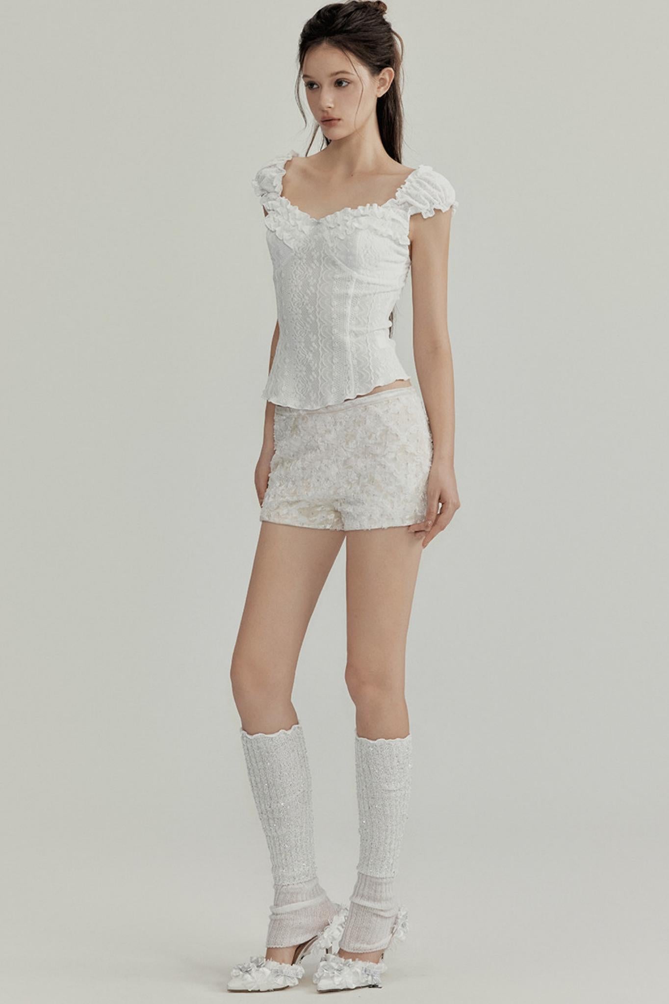 Jacquard Knit Floral Cami Top