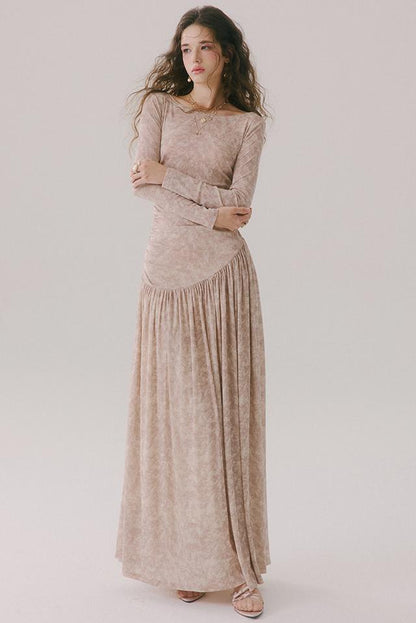 French Chanel-Style Knit Long Dress
