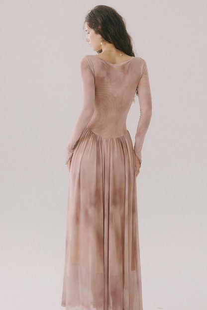 Duke's Flower Banquet French Square Neck Dress