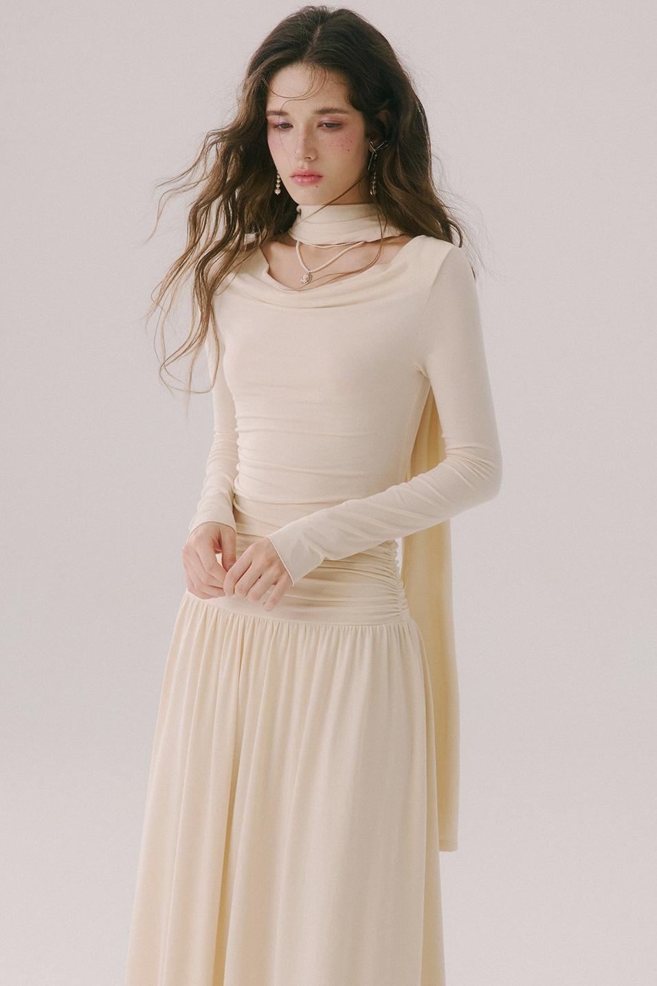 Castle Morning Light Lyocell French Knit Long Dress