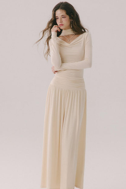 Castle Morning Light Lyocell French Knit Long Dress