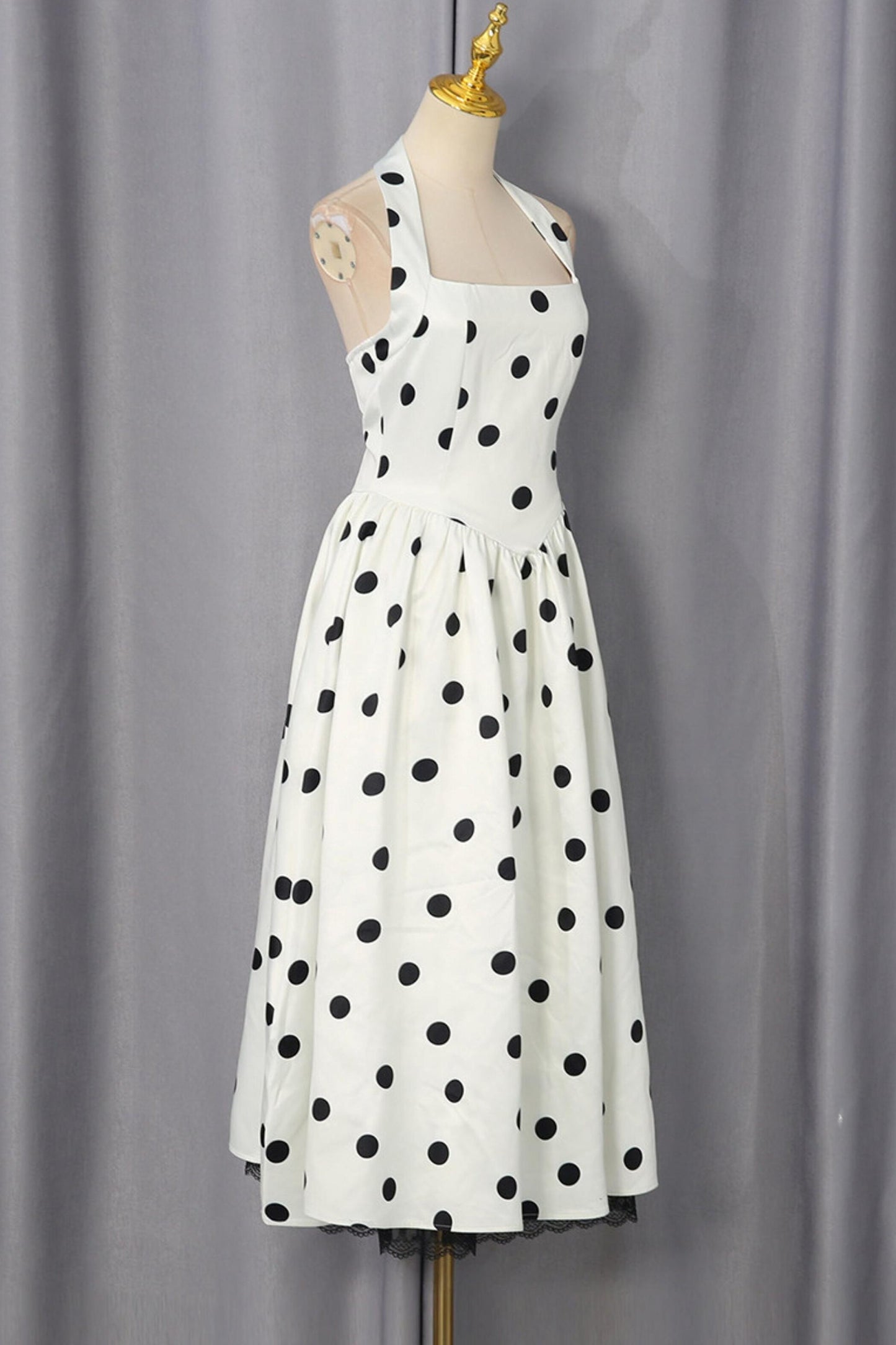 Vintage French Halter Polka Dot Fairy Dress