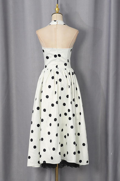 Vintage French Halter Polka Dot Fairy Dress