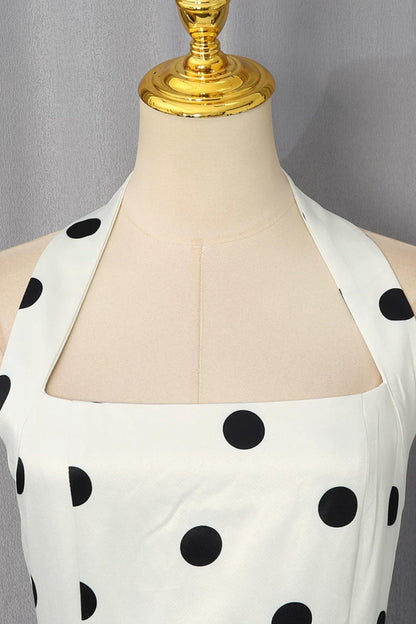 Vintage French Halter Polka Dot Fairy Dress