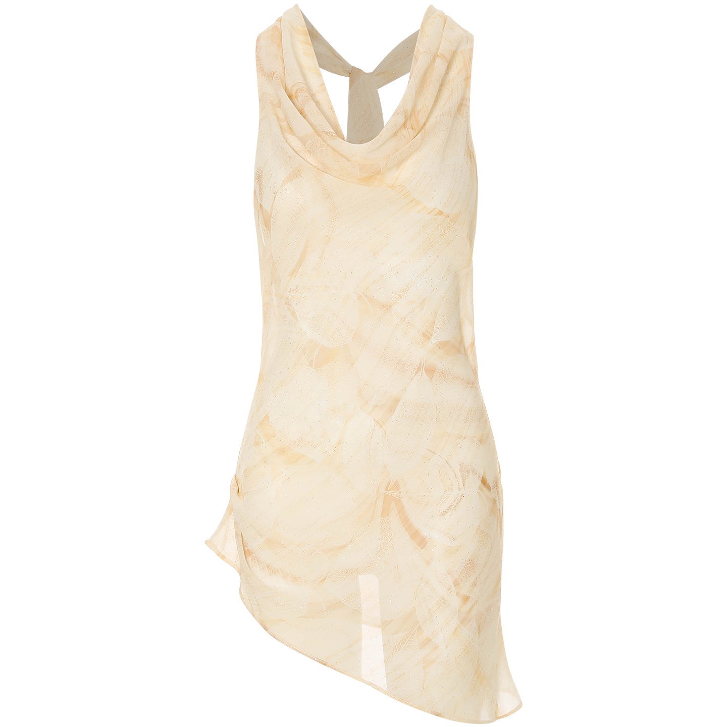 Beige sleeveless top on a white background
