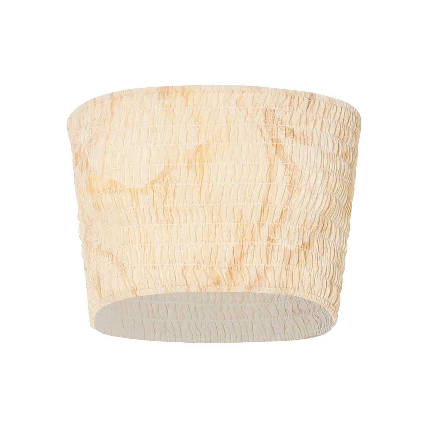 Beige textured tube top on a white background