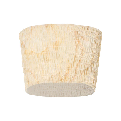 Beige textured tube top on a white background