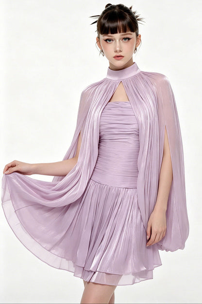 Niche Cape Cover-Up & Strapless Inner Dress Set