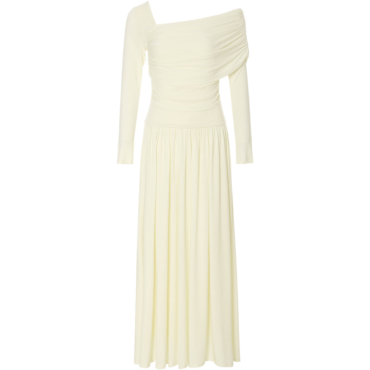 Flower Song Round Dance Lyocell Off-Shoulder Long Dress