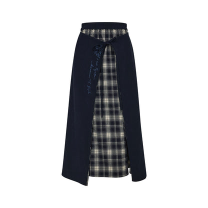 Van Gogh Plaid A-Line Skirt