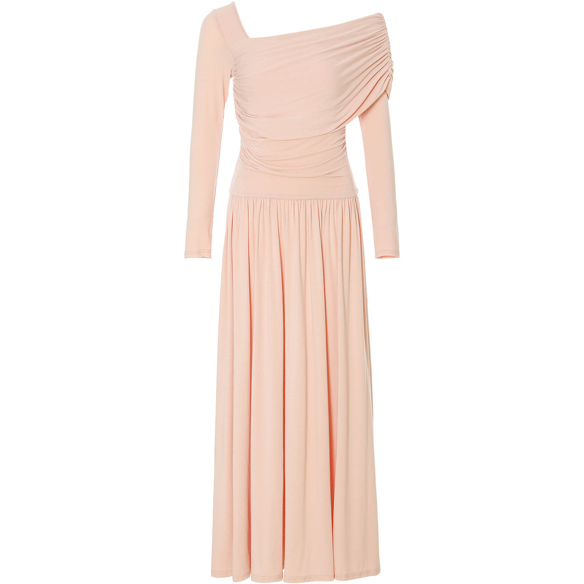 Flower Song Round Dance Lyocell Off-Shoulder Long Dress