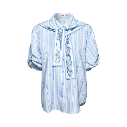 Van Gogh Art Print Patchwork Shirt