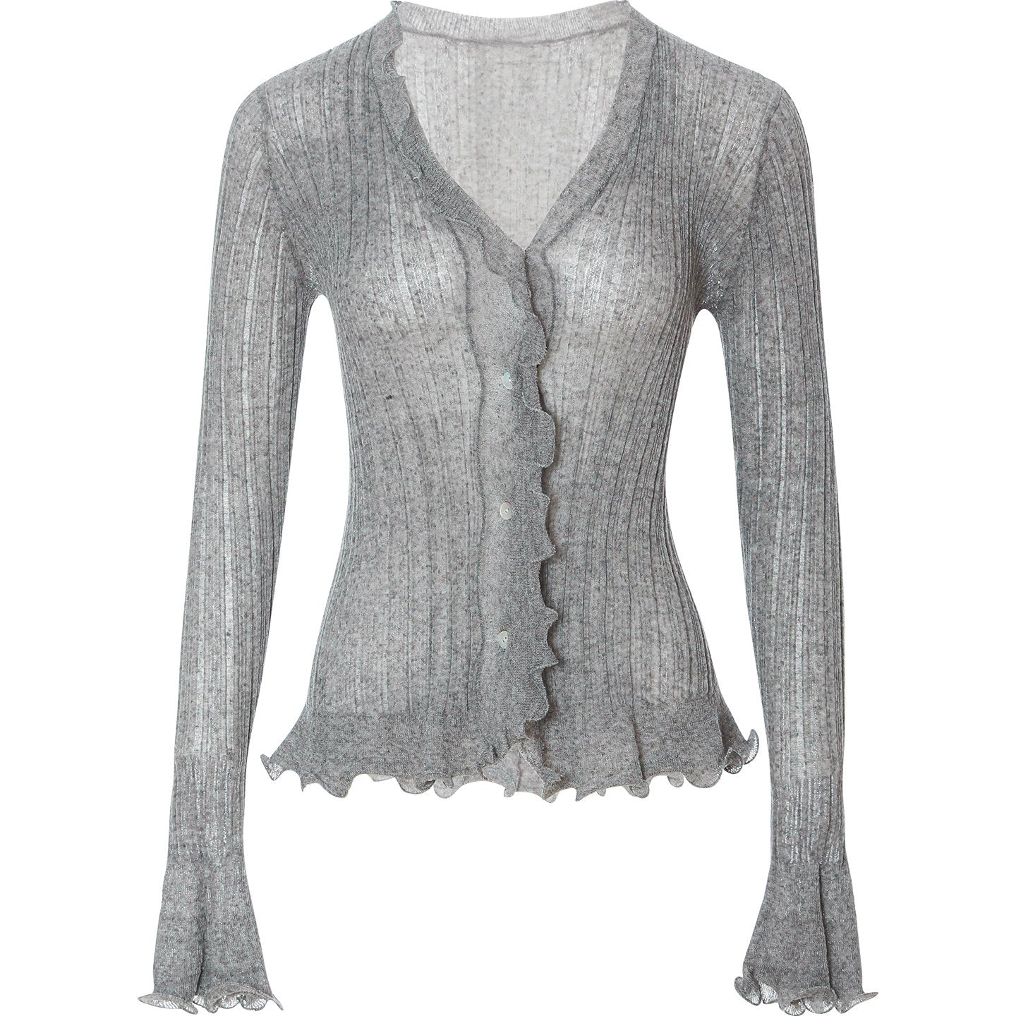 Lightweight V-Neck Knitted Sun Protection Cardigan Cover-Up