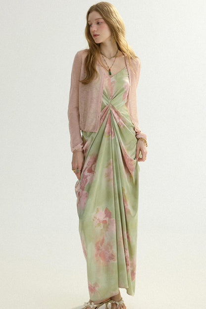 Elise French Vintage V-Neck Cardigan