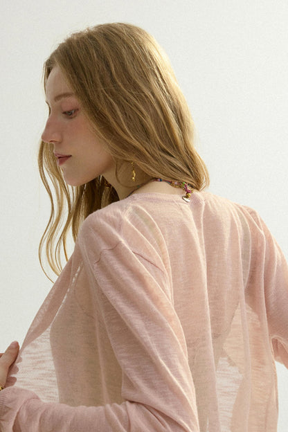 Elise French Vintage V-Neck Cardigan
