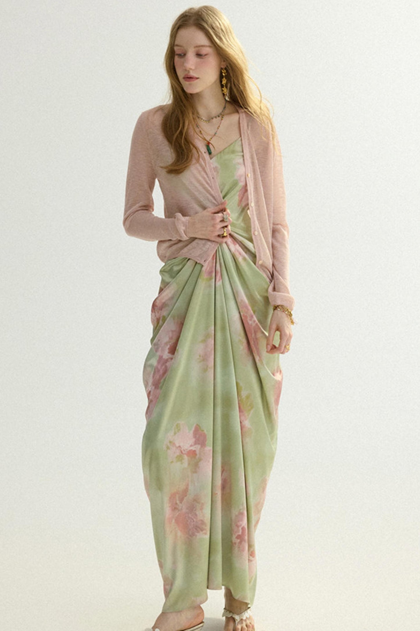 Elise French Vintage V-Neck Cardigan