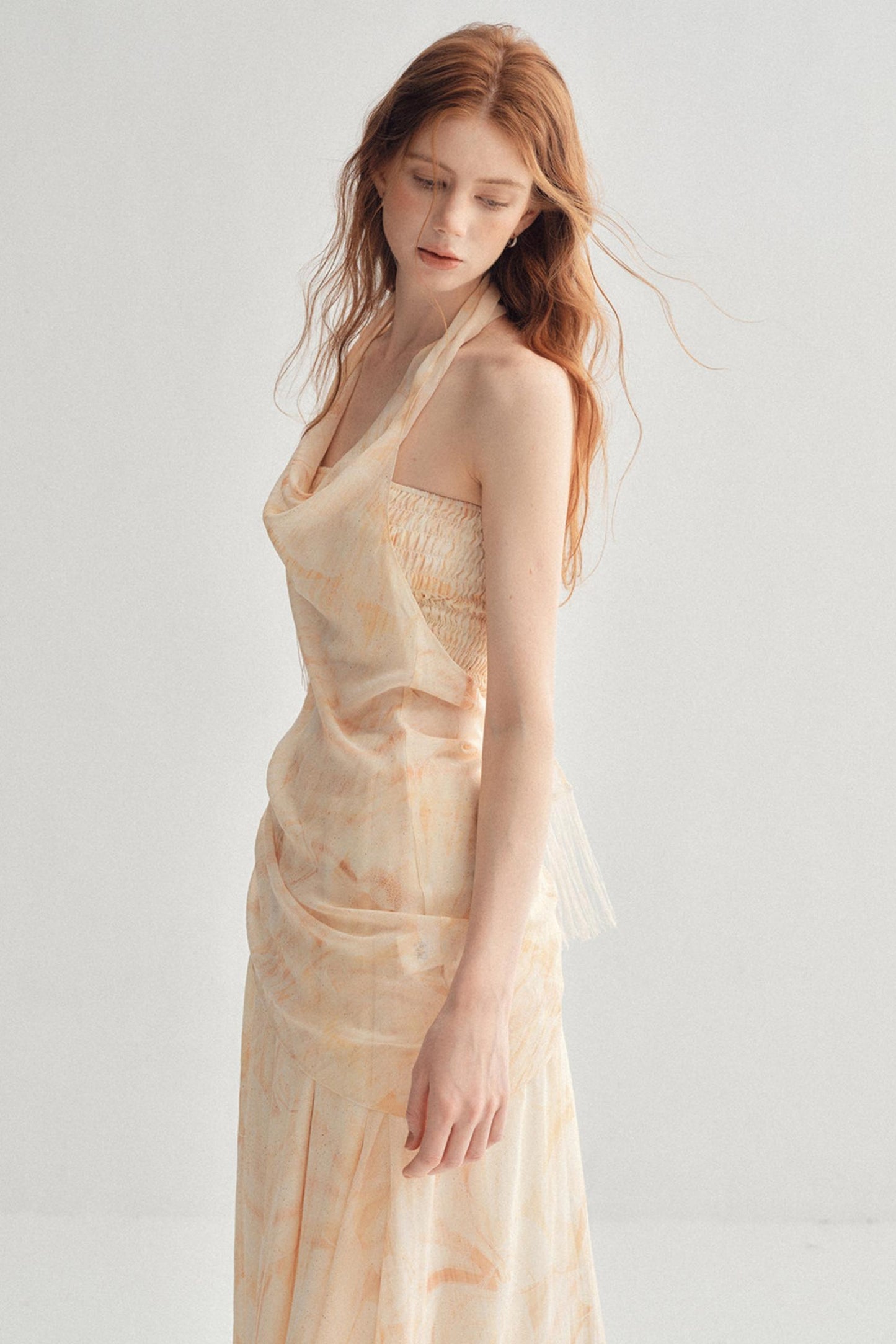 Aurelia French Resort Printed 3-Piece Halter Maxi Set