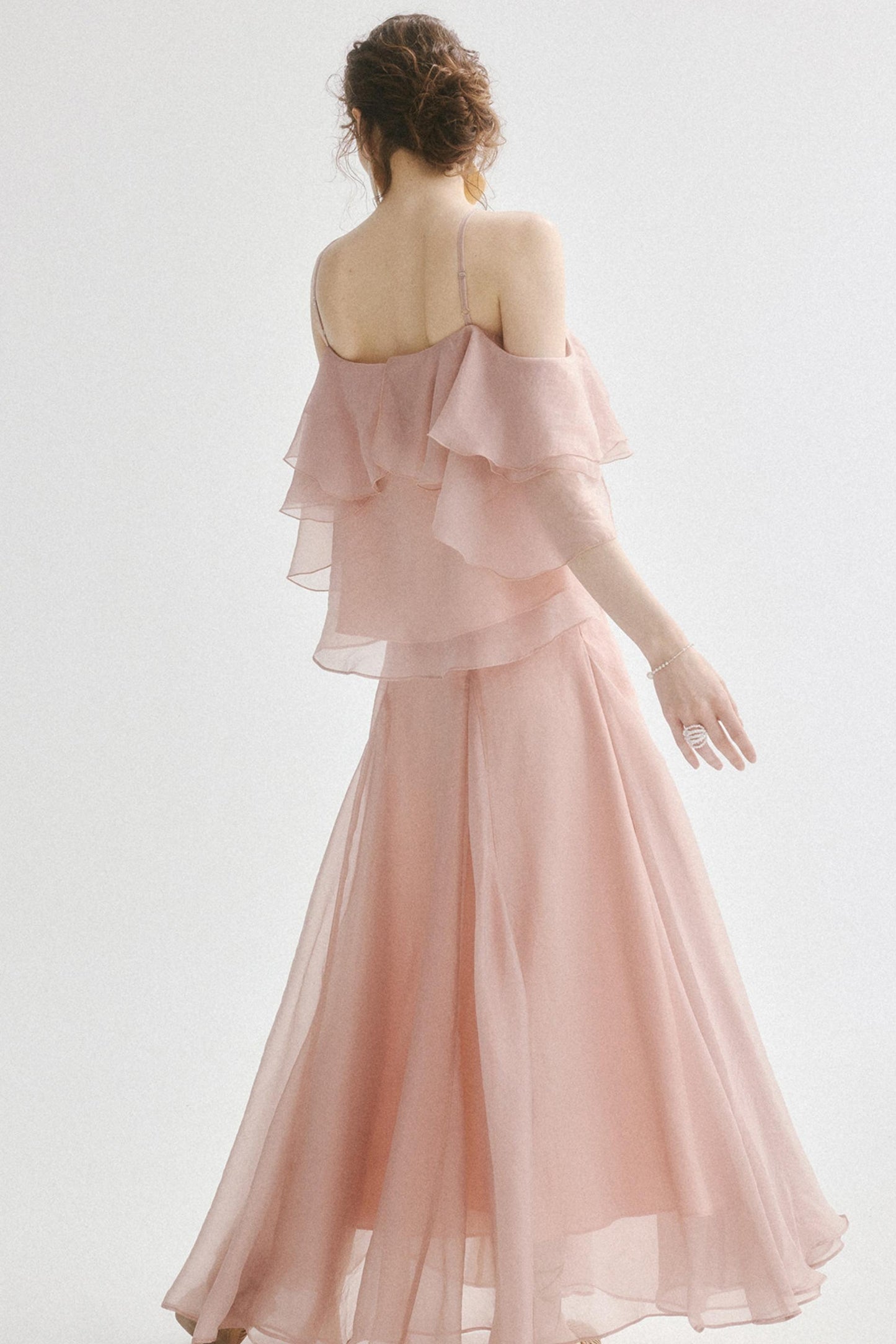 Aria French Vintage Two-Piece Halter Top & Maxi Skirt Co-Ords