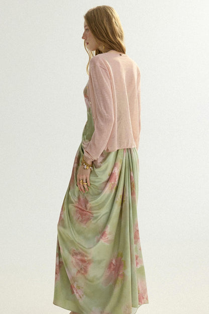 Elise French Vintage V-Neck Cardigan
