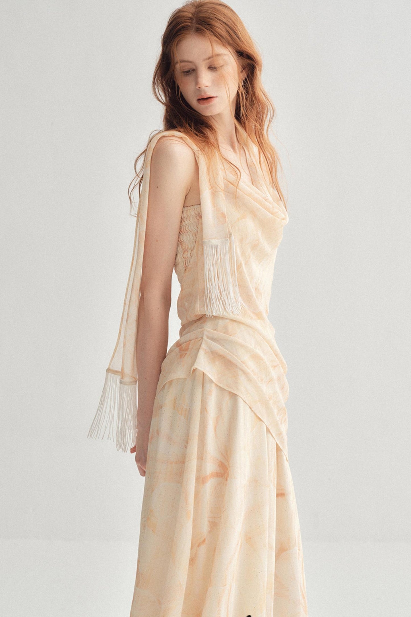 Aurelia French Resort Printed 3-Piece Halter Maxi Set