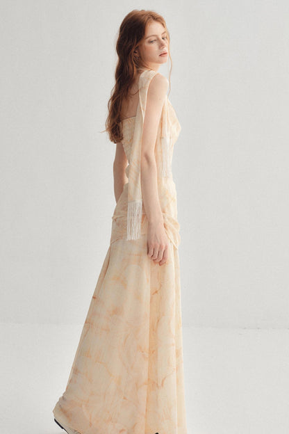 Aurelia French Resort Printed 3-Piece Halter Maxi Set