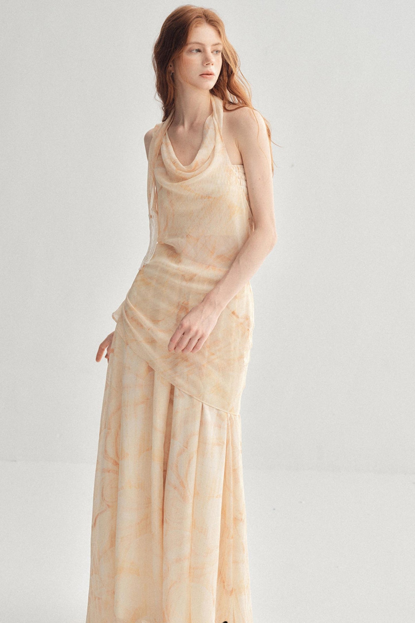 Aurelia French Resort Printed 3-Piece Halter Maxi Set