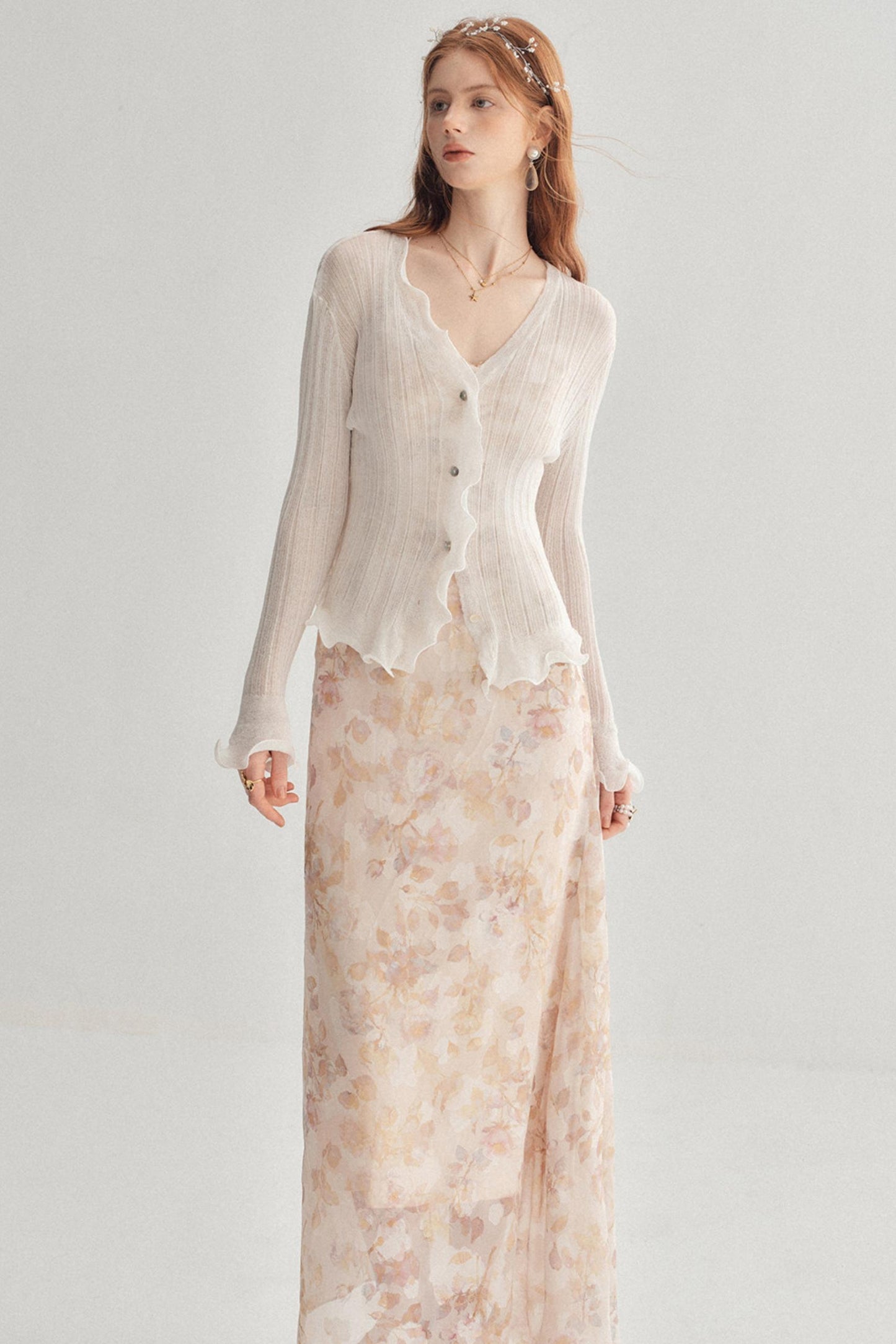 Lightweight V-Neck Knitted Sun Protection Cardigan Cover-Up