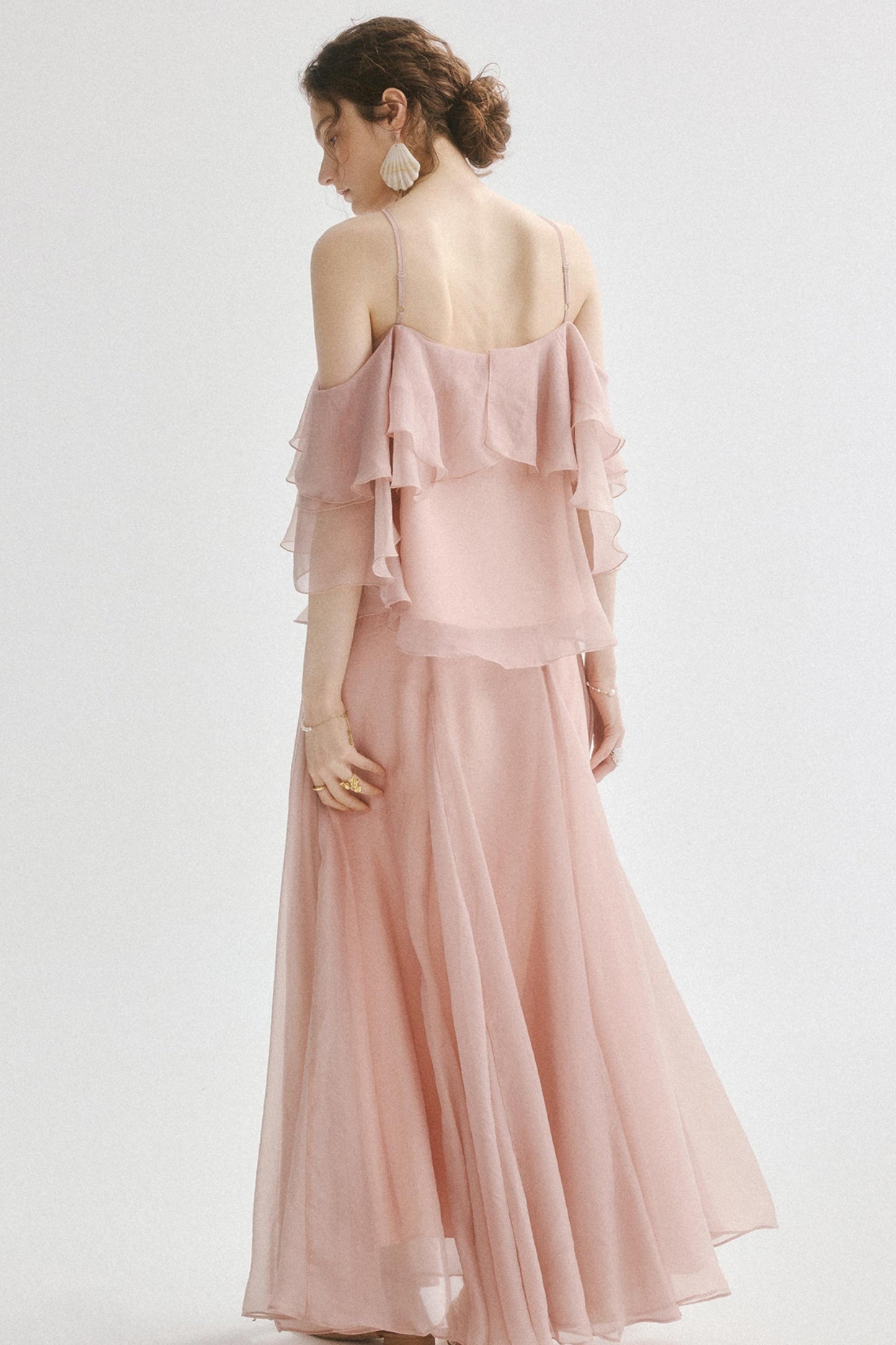 Aria French Vintage Two-Piece Halter Top & Maxi Skirt Co-Ords