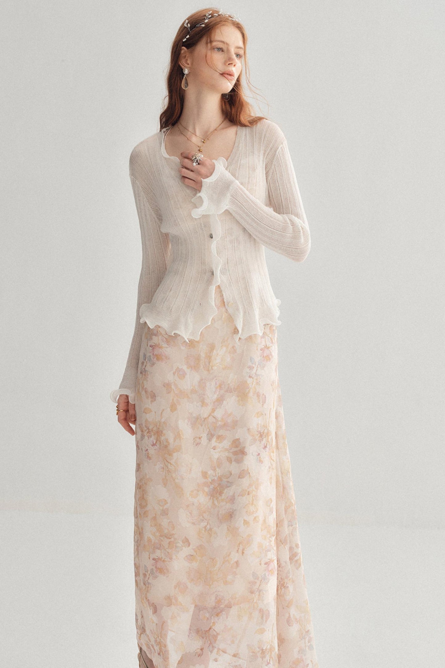 Lightweight V-Neck Knitted Sun Protection Cardigan Cover-Up