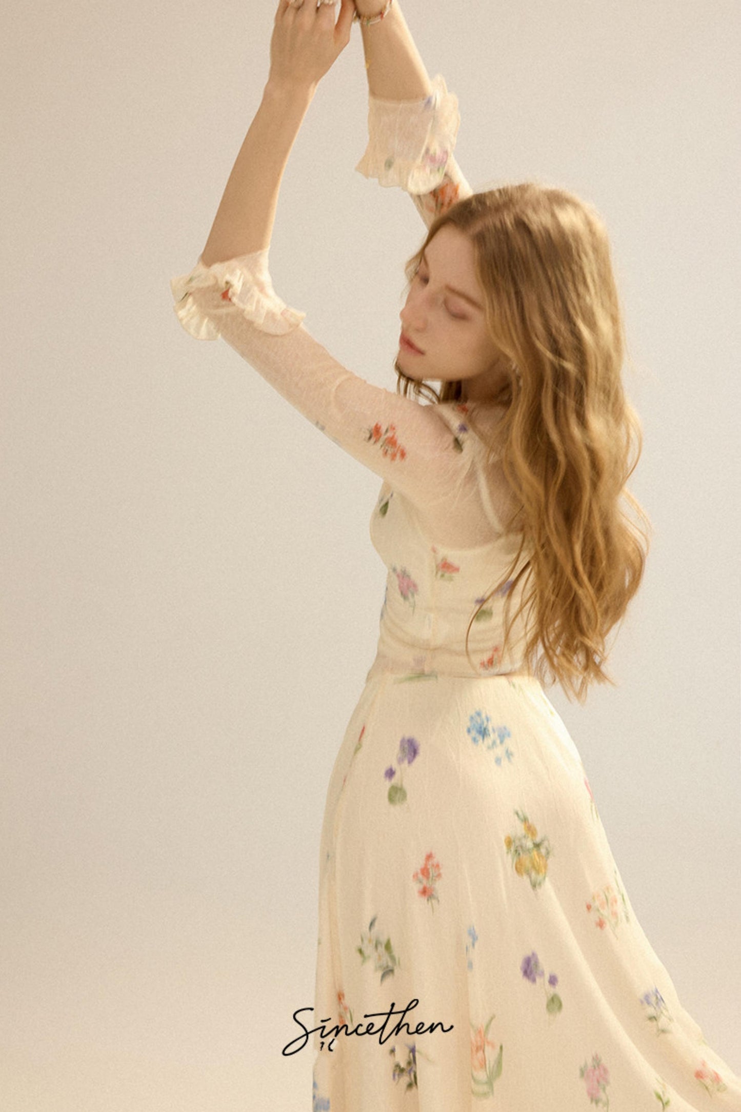 Fleur Vintage Ruffled Cardigan & Maxi Skirt 3-Piece Set