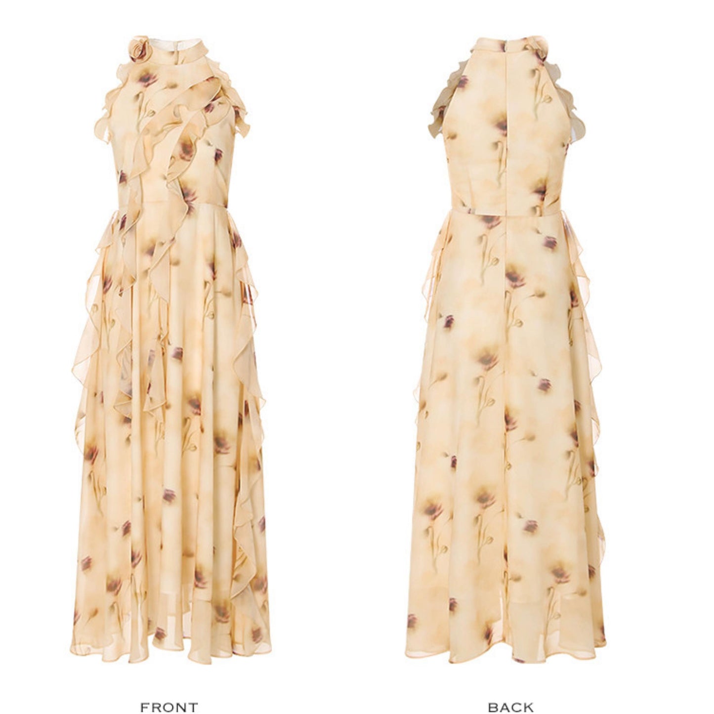 Aveline French Vintage Floral Maxi Dress