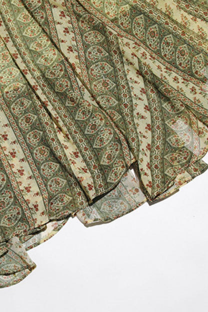 Colette French Retro 3-Piece Floral Maxi Skirt Set