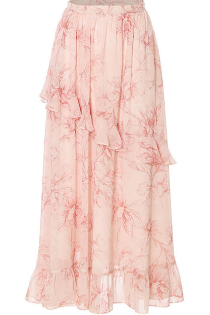Camille French Retro Floral Chiffon 3-Piece Set