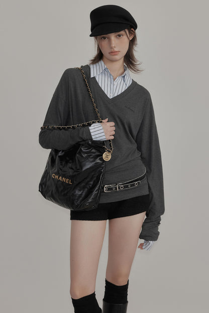 Plaid Low-Rise Fake Two-Piece Shorts