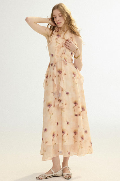 Aveline French Vintage Floral Maxi Dress